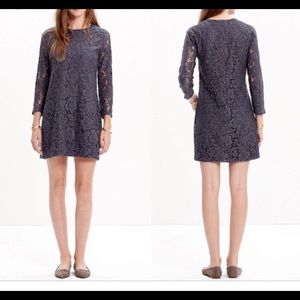 Madewell E5916	Lace Long-Sleeve Shift Dress - Sz 0